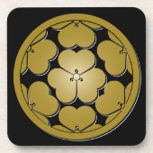 長宗我部門日本の武士氏東洋紋 コースター (正面)