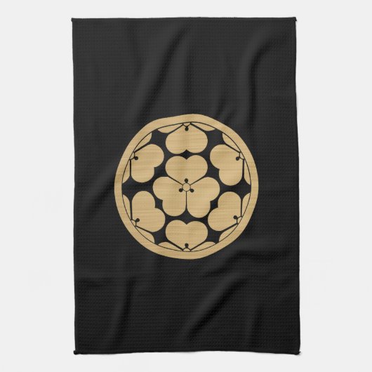 長宗我部門日本の武士氏 キッチンタオル (縦)