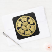 長宗我部門日本の武士氏 スクエアシール (封筒)