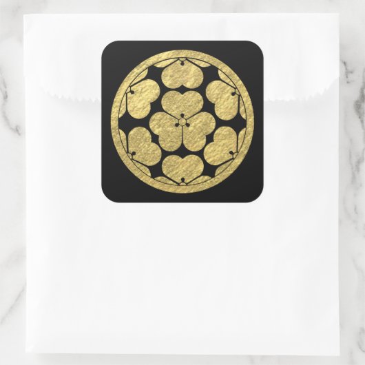 長宗我部門日本の武士氏 スクエアシール (バッグ)