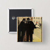 長官の妻からの2人の警官皮 缶バッジ (正面&裏面)