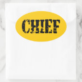 長官 楕円形シール (バッグ)