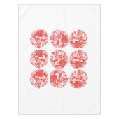 長寿のオンドリ年2017のテーブルのための9羽のオンドリ テーブルクロス (正面)