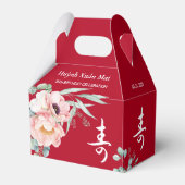 長寿中国の誕生日牡丹お願い箱 フェイバーボックス (正面サイド)