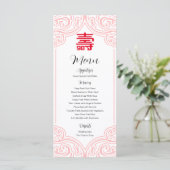 「長寿」中国の誕生日・メニュー（白） メニュー (スタンド正面)