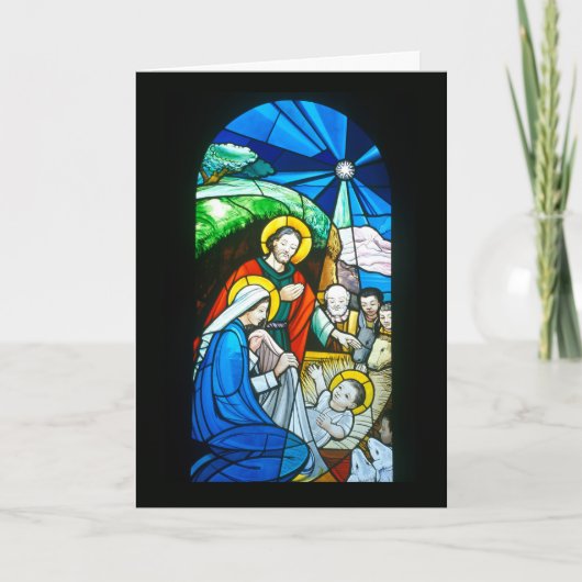 長崎のカトリック教会のステンドグラスの窓 シーズンカード (正面)
