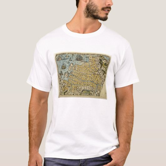 長崎の地図 Tシャツ (正面)