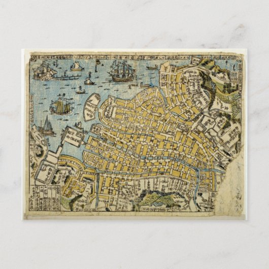 長崎地図 ポストカード (正面)