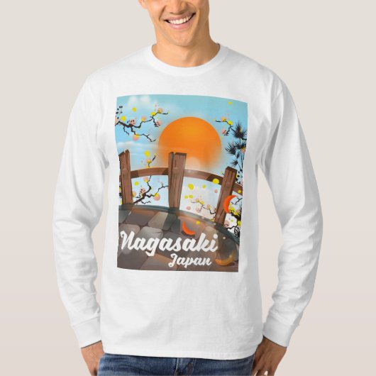 長崎花日本ののポスター。 Tシャツ (正面)