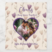 長年にわたる応援 | 写真テンプレート ワインラベル (シングルラベル)