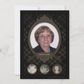 長年にわたる記念写真の発表 案内状 (正面)