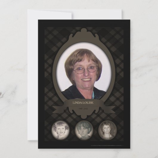 長年にわたる記念写真の発表 案内状 (正面)