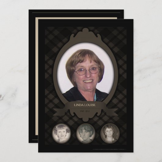 長年にわたる記念写真の発表 案内状 (正面/裏面)