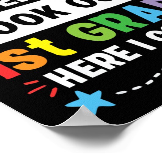 長幼稚園1年生ここで卒業来者 ポスター (角)