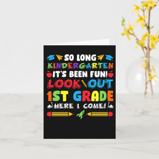 長幼稚園1年生 カード (黄色い花)