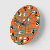 長方形と円 ラウンド壁時計 (傾斜)