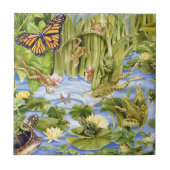 長方形のカエル タイル (正面)