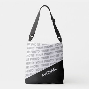 長方形のカラーのみ – 黒+アイディア クロスボディバッグ