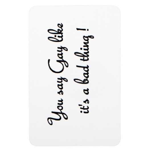 長方形のゲイと言う マグネット (縦)