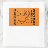 長方形のステッカーでミュージシャンを台無しにしない 長方形シール (バッグ)