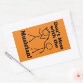 長方形のステッカーでミュージシャンを台無しにしない 長方形シール (封筒)