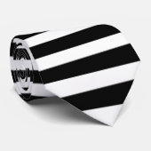 長方形のタイのカスタムの白黒ストライプ ネクタイ (ロール)