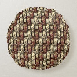 長方形のピースを刻み、斑点のある、茶色の黄金色 ラウンドクッション