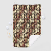 長方形のピースを刻み、斑点のある、黄金色の茶色 ゴルフタオル (インサイチュ)