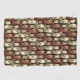 長方形のピースを刻み、斑点のある、黄金色の茶色 ゴルフタオル