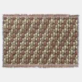 長方形のピースを刻み、斑点のある、黄金色の茶色 スローブランケット