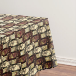 長方形のピースを刻み、斑点のある、黄金色の茶色 テーブルクロス
