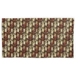 長方形のピースを刻み、斑点のある、黄金色の茶色 枕カバー