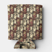 長方形のピースを刻み、斑点のある、黄金色の赤 缶クーラー (裏面)