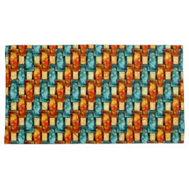 長方形のプレートが彫られ、染色され、オレンジ色のシアン 枕カバー