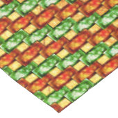 長方形のプレートを彫り込み、染色した赤い緑 テーブルクロス (アングル)