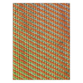 長方形のプレートを彫り込み、染色した赤い緑 テーブルクロス (正面)