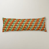 長方形のプレートを彫り込み、染色した赤い緑 ボディピロー (裏面)