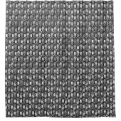 長方形のプレートを彫り込み、汚れ、黒い灰色 シャワーカーテン (正面)