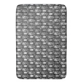 長方形のプレートを彫り込み、汚れ、黒い灰色 バスマット (正面縦)