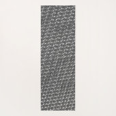 長方形のプレートを彫り込み、汚れ、黒い灰色 ヨガマット (裏面)