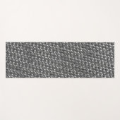 長方形のプレートを彫り込み、汚れ、黒い灰色 ヨガマット (正面(横))