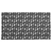 長方形のプレートを彫り込み、汚れ、黒い灰色 枕カバー (正面右)