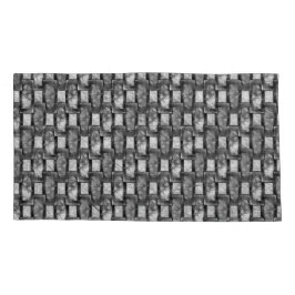 長方形のプレートを彫り込み、汚れ、黒い灰色 枕カバー