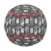 長方形のプレートを彫り込み、汚れ、黒い灰色 野球ボール (裏面)