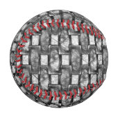 長方形のプレートを彫り込み、汚れ、黒い灰色 野球ボール (正面左)