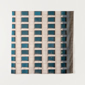長方形のモダン建物の面 タペストリー (正面(横))