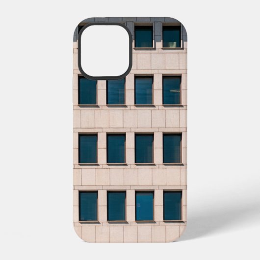 長方形のモダン建物の面 iPhoneケース (裏面)