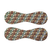 長方形の彫刻と斑点のある茶色の緑 野球ボール (パネル)