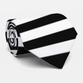 長方形の白黒ストライプのなタイ ネクタイ (ロール)