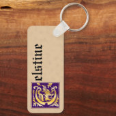 長方形の神話の生き物の装飾の首都C キーホルダー (裏面)